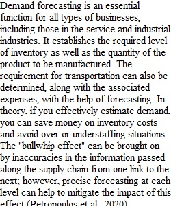 Unit 9 Journal Forecasting